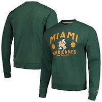 Sweat-shirt à capuche Bendy Arch Essential pour hommes, League Collegiate Wear, vert, Miami Hurricanes