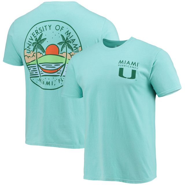 T-shirt Mint Miami Hurricanes Circle Scene Comfort Colours pour homme