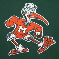 Sweat à capuche en polaire vert Miami Hurricanes Chainstich Mitchell & Ness pour homme