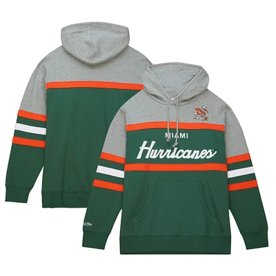 Sweat à capuche vert Mitchell & Ness pour hommes, entraîneur-chef des Hurricanes de Miami