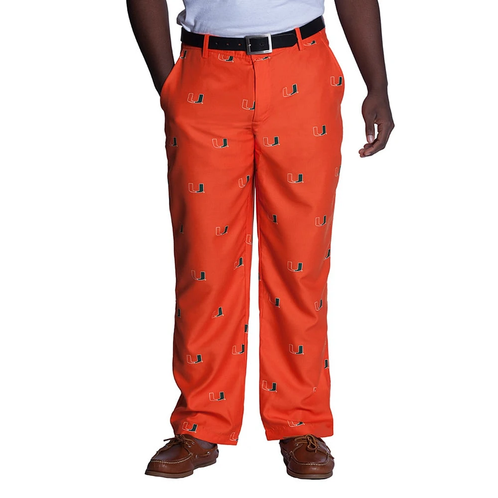 Men's Orange Miami Hurricanes Allover Print Pants