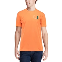 T-shirt orange pour hommes, couleurs confortables, drapeau de baseball des Hurricanes Miami