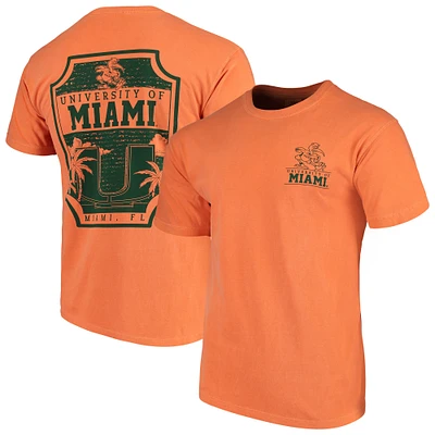 T-shirt Miami Hurricanes Comfort Colors Campus Icon pour homme orange