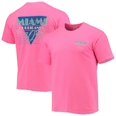 Men's Pink Miami Hurricanes Vice 305 Comfort Color T-Shirt