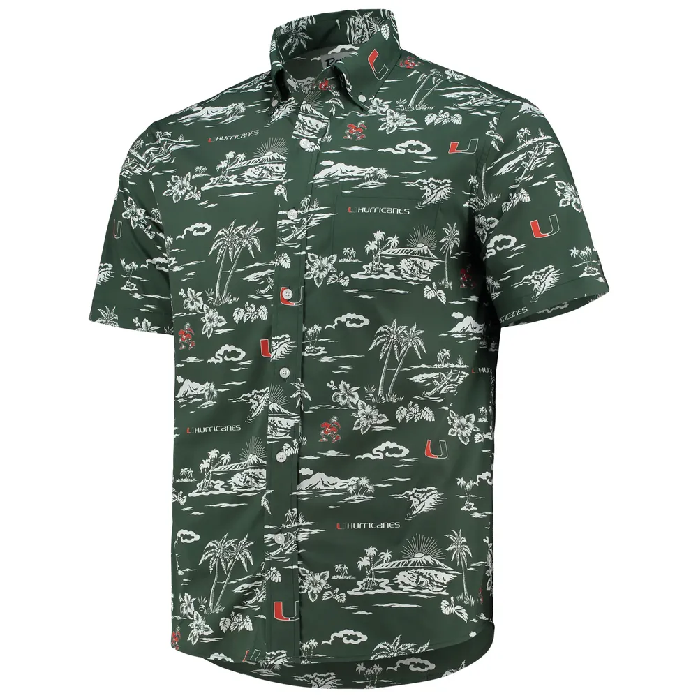 Men's Reyn Spooner Green Miami Hurricanes Classic Button-Down Shirt