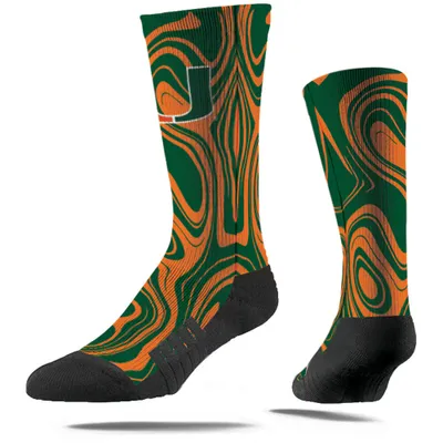 Miami Hurricanes Strideline Oil Slick Crew Socks