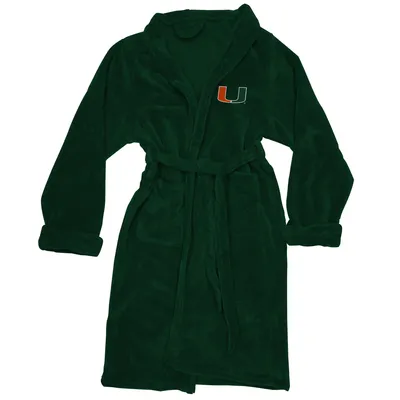 Miami Hurricanes The Northwest Group Silk Touch Bath Robe - Green