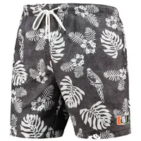 Short de bain Tommy Bahama Miami Hurricanes Naples Parrot Paradise pour homme Noir