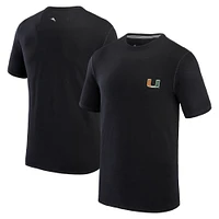 T-shirt Tommy Bahama noir Miami Hurricanes Sport Bali Beach pour hommes