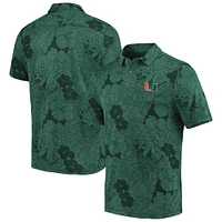 Polo Tommy Bahama Miami Hurricanes Big & Tall Miramar Blooms vert pour homme