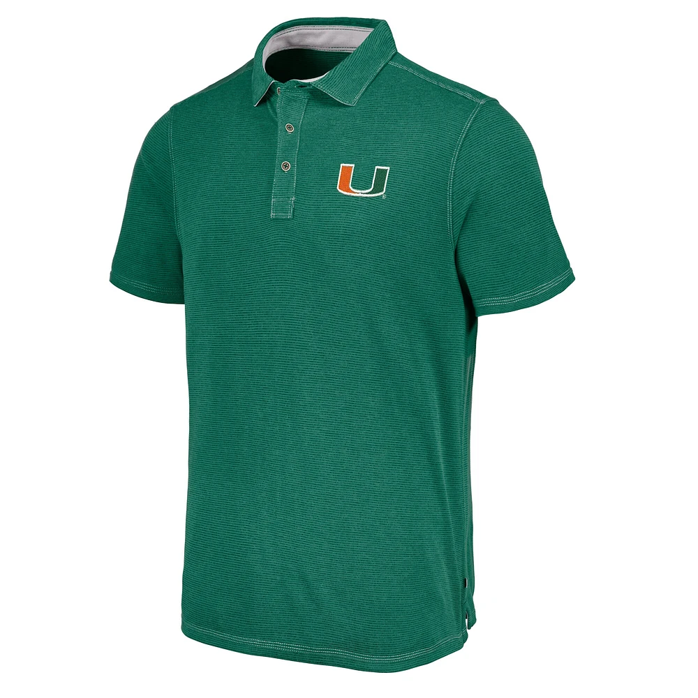 Polo Tommy Bahama vert Miami Hurricanes Paradiso Cove pour hommes