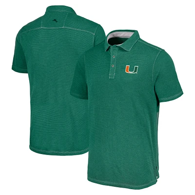 Polo Tommy Bahama vert Miami Hurricanes Paradiso Cove pour hommes