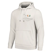 Sweat à capuche blanc Tommy Bahama pour hommes des Hurricanes de Miami Home Game