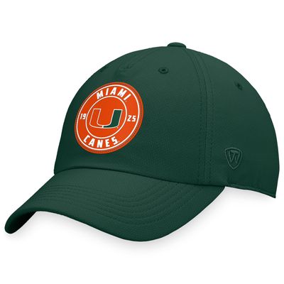 Men's Top of the World Green Miami Hurricanes Region Adjustable Hat