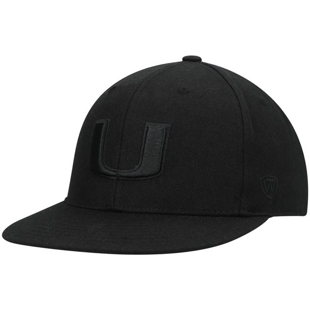 Casquette ajustée Top of the World Miami Hurricanes pour homme, noir sur