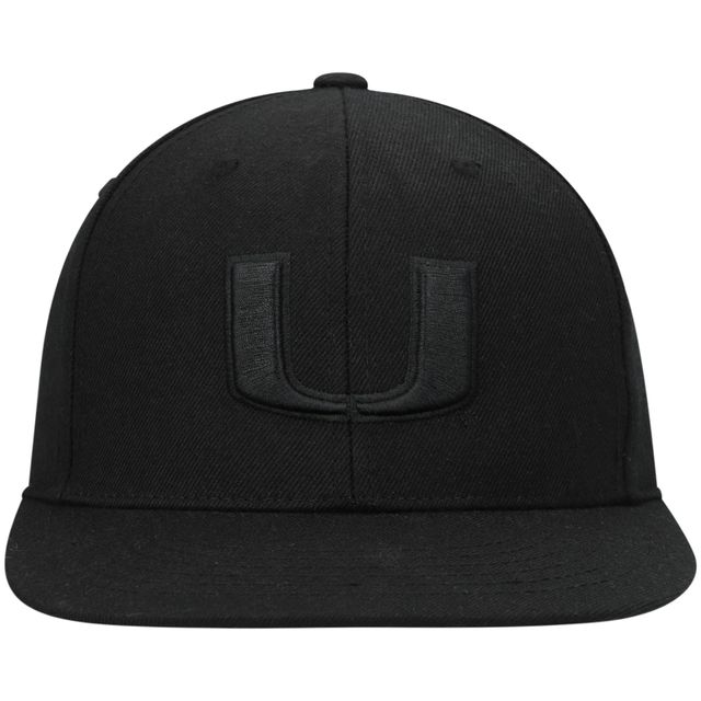 Casquette ajustée Top of the World Miami Hurricanes pour homme, noir sur