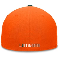 Men's Top of the World Orange/Green Miami Hurricanes Rally Two-Tone Fitted Hat