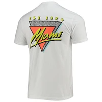 Hommes White Miami Hurricanes Vice Est. T-shirt couleur confort