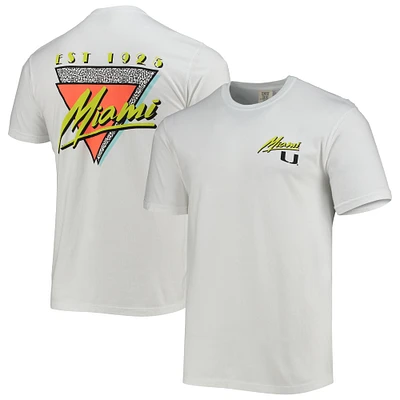 Hommes White Miami Hurricanes Vice Est. T-shirt couleur confort