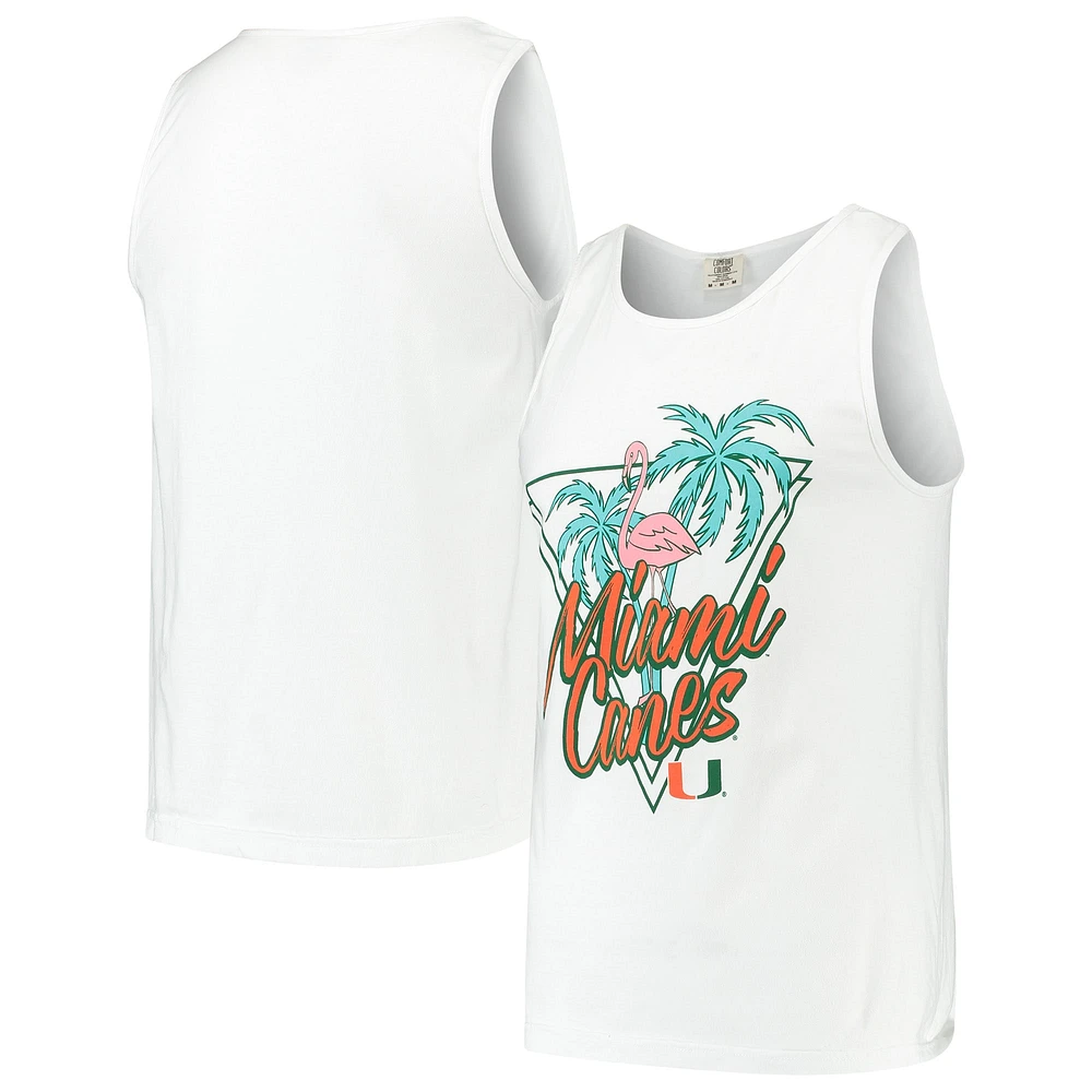 Débardeur Miami Hurricanes Retro Palms Homme Blanc