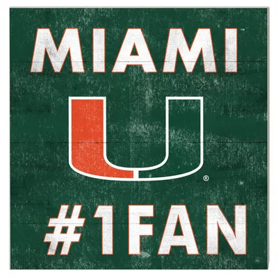 Miami Hurricanes 10'' x 10'' #1 Fan Plaque