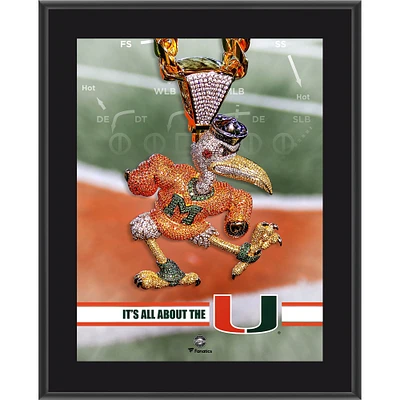 Miami Hurricanes 10.5" x 13" 2018 Turnover Chain Sublimated Plaque