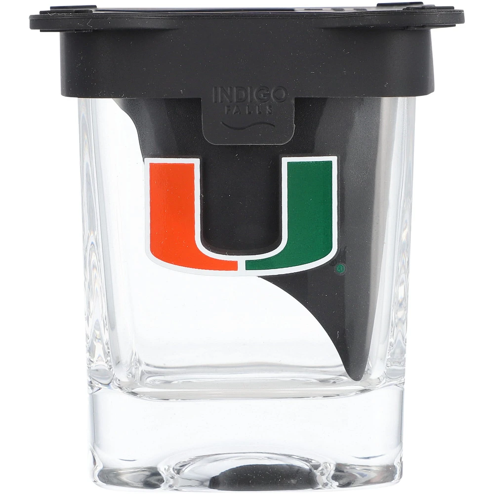 Miami Hurricanes 10oz. Ice Wedge Glass