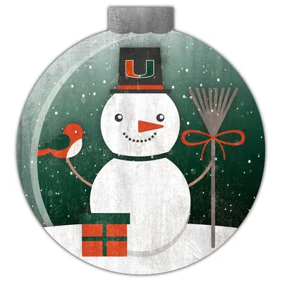 Miami Hurricanes 12'' Snow Globe Wall Art