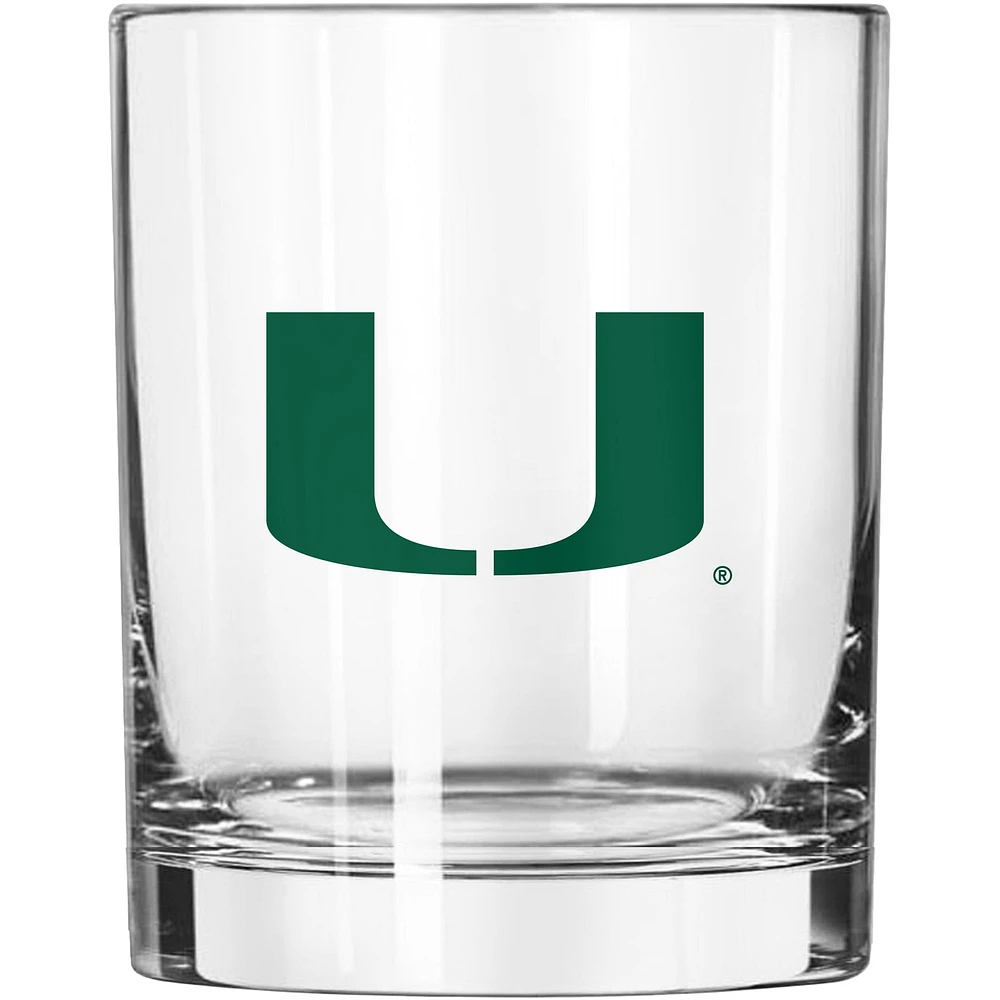 Verre à whisky de 14 oz des Hurricanes de Miami pour le jour du match