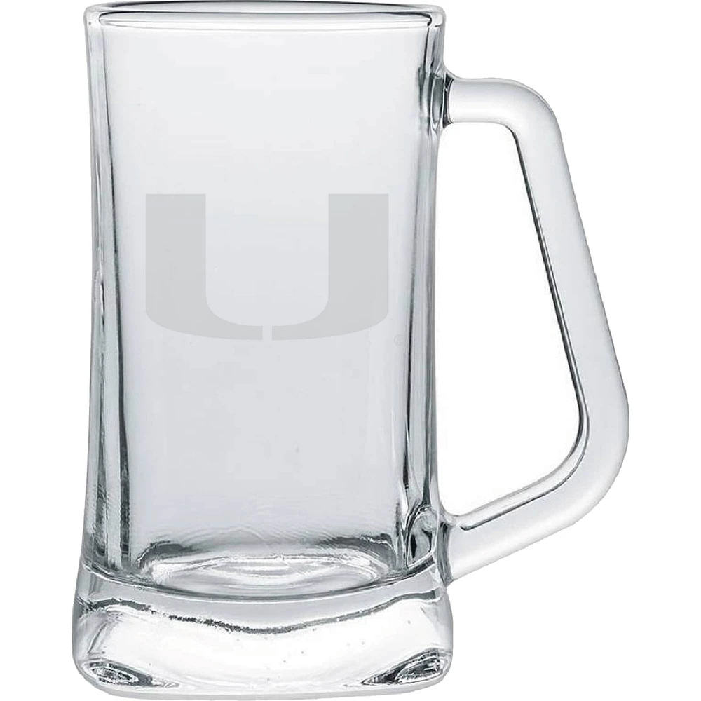 Miami Hurricanes 15oz. Frost Etch Glass Tankard