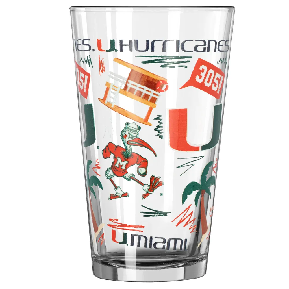 Hurricanes de Miami 16 oz. Verre à bière local