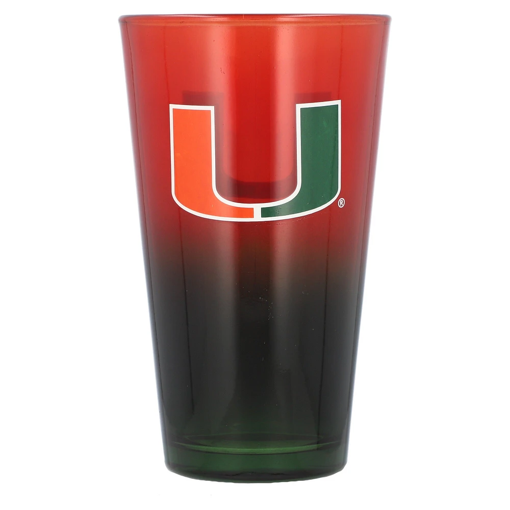 Ouragans de Miami 16oz. Verre à pinte ombré