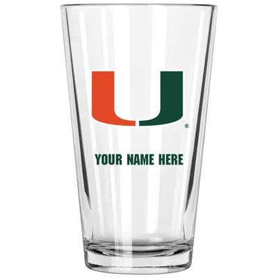 Miami Hurricanes 16oz. Personalized Pint Glass
