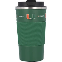 Miami Hurricanes 18oz Coffee Tumbler with Silicone Grip