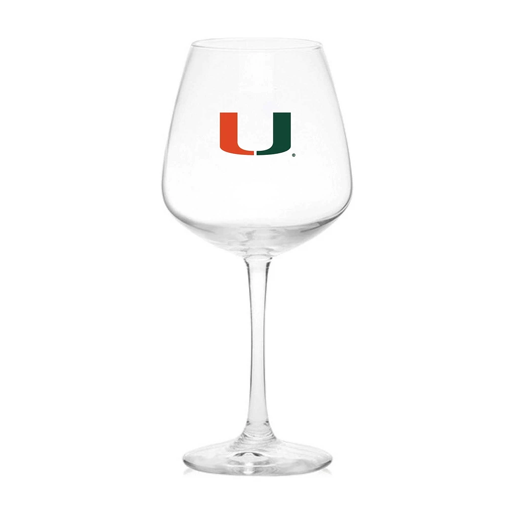 Ouragans de Miami 18oz. Verre à vin à pied