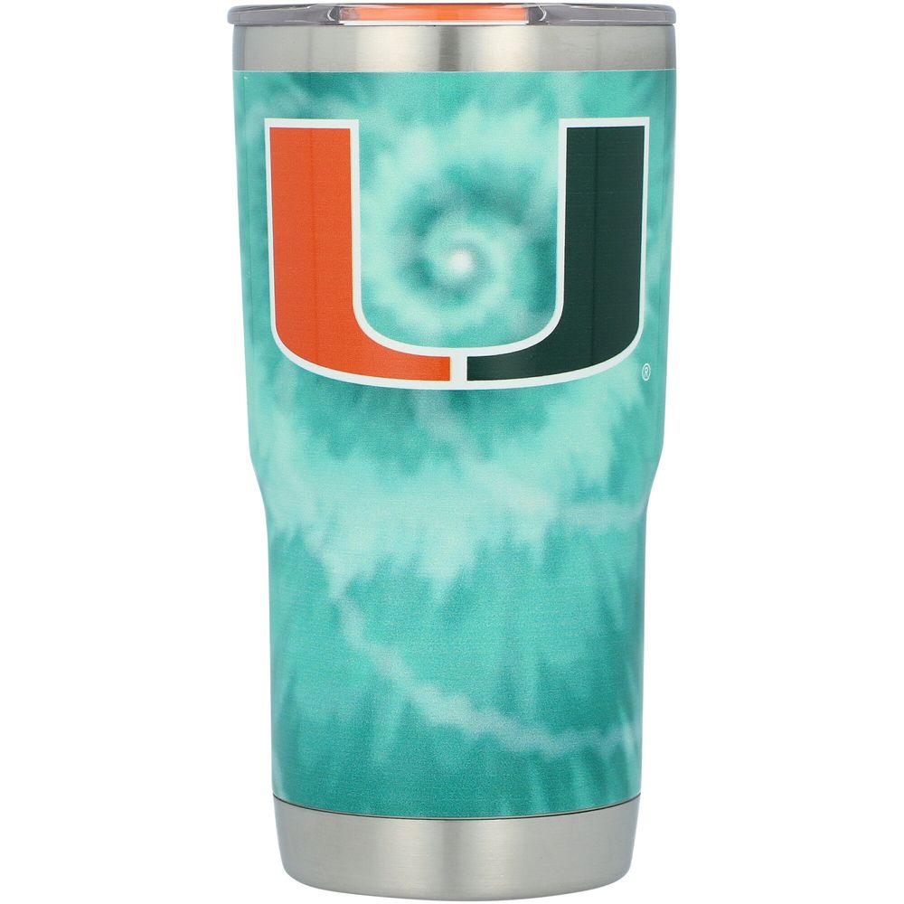 Miami Hurricanes 12 oz Tie-Dye Slim Can Koozie Tumbler