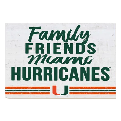 Miami Hurricanes 24'' x 34'' Friends Family Wall Art