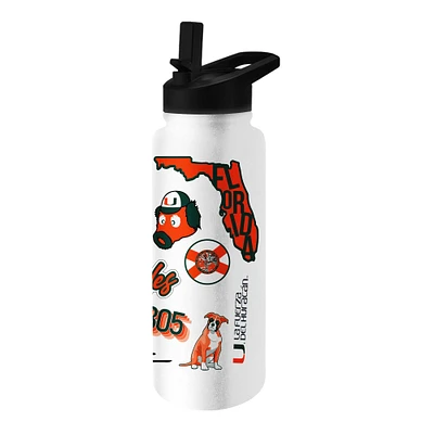 Miami Hurricanes 34oz. Native Quencher Bottle