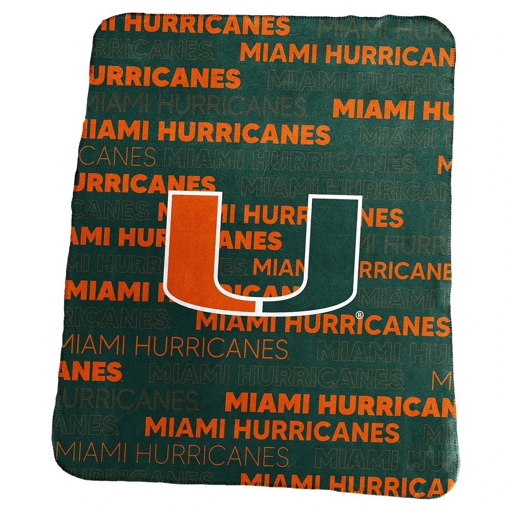 Miami Hurricanes 50" x 60" Classic Fleece Blanket