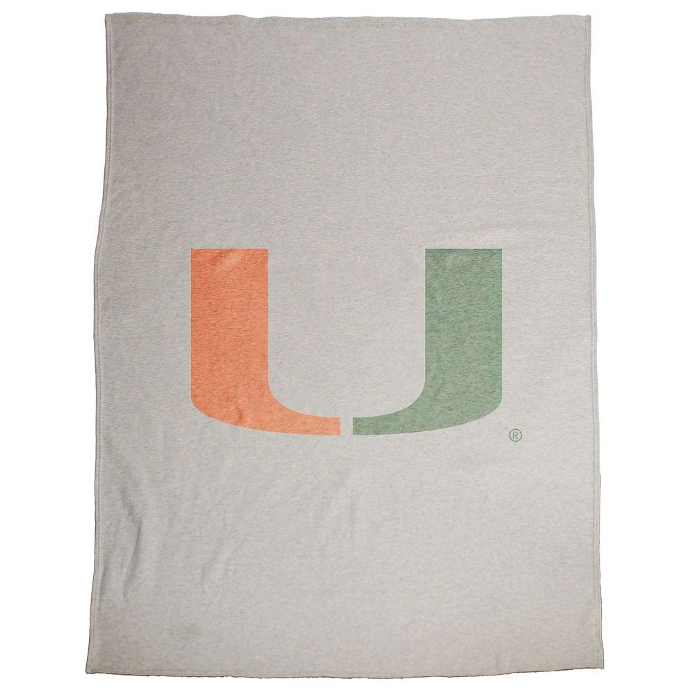 Couverture sweat-shirt 54" x 84" des Hurricanes de Miami