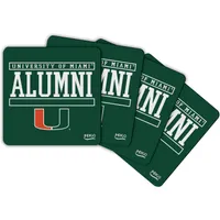 Ensemble de 4 sous-verres en néoprène Miami Hurricanes Alumni