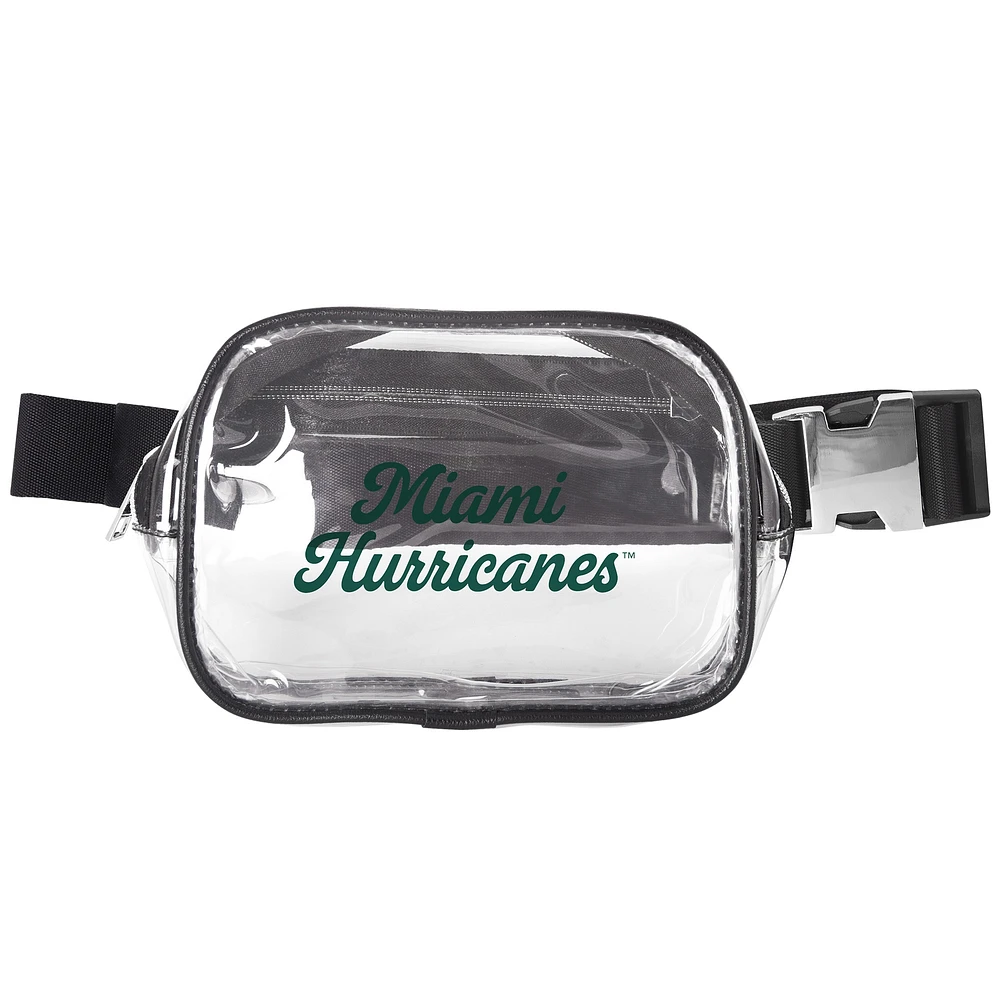 Miami Hurricanes Clear Belt Bag