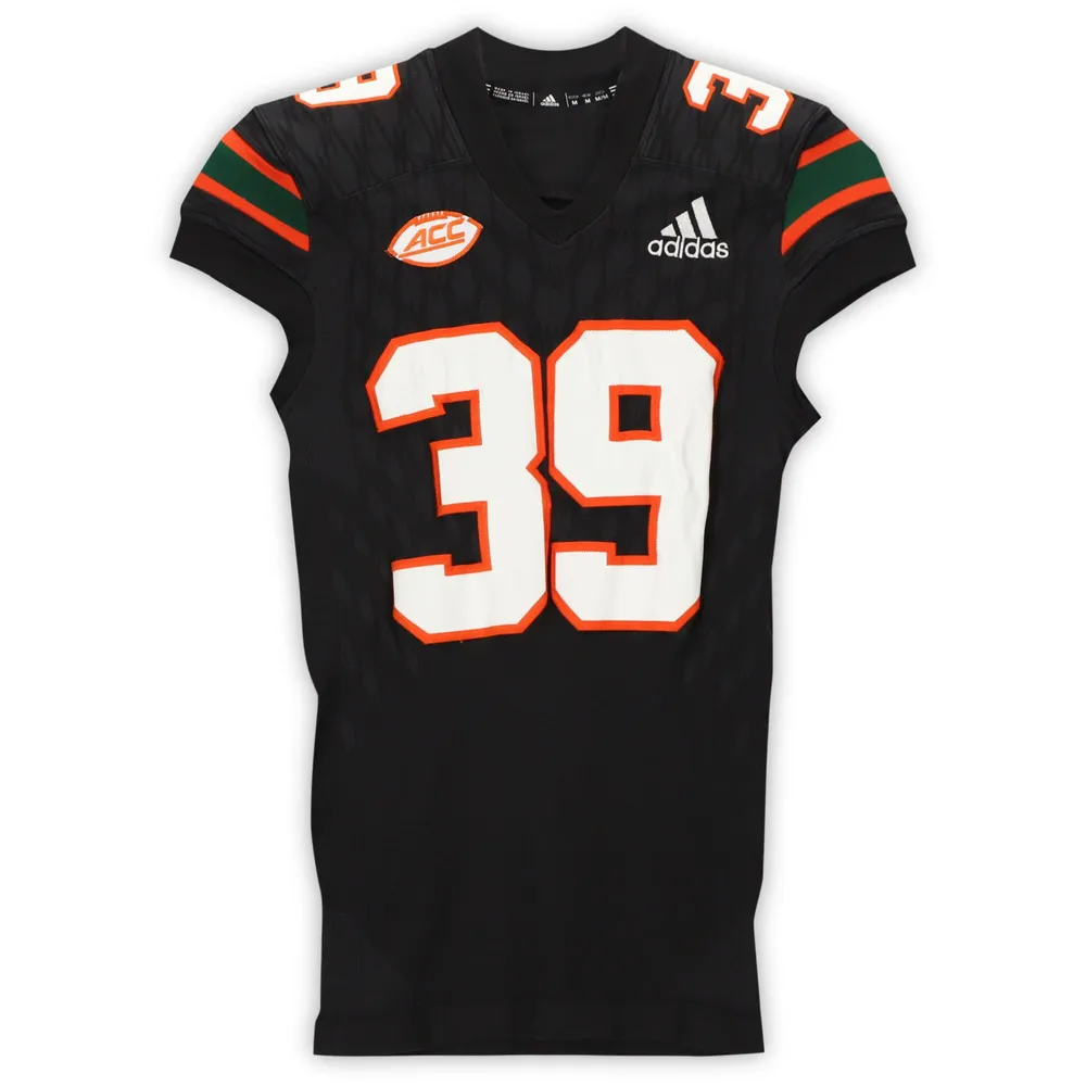 Adidas Men's Miami Hurricanes Black Replica Football Jersey, Large