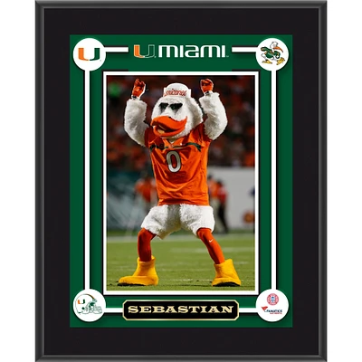 Miami Hurricanes Sebastian Mascot 10.5'' x 13'' Sublimated Plaque