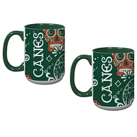 Miami Hurricanes Two-Pack Dia De Los Muertos Mug Set