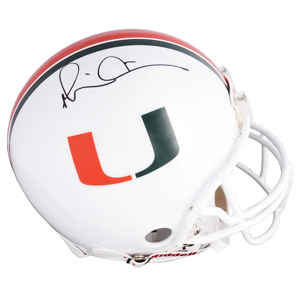 Michael Irvin Miami Hurricanes Autographed Schutt Tradition Mini