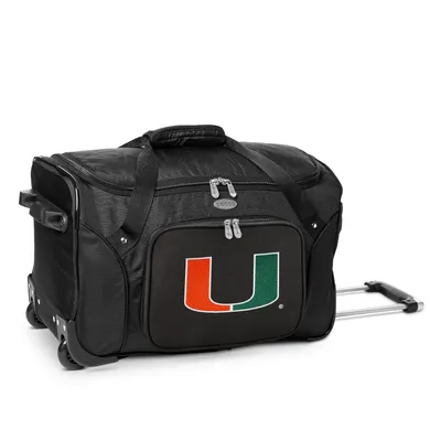 Miami Hurricanes MOJO 22" 2-Wheeled Duffel Bag - Black