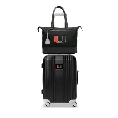 Miami Hurricanes MOJO Premium Laptop Tote Bag and Luggage Set