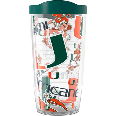 Miami Hurricanes Tervis 16oz. Allover Classic Tumbler