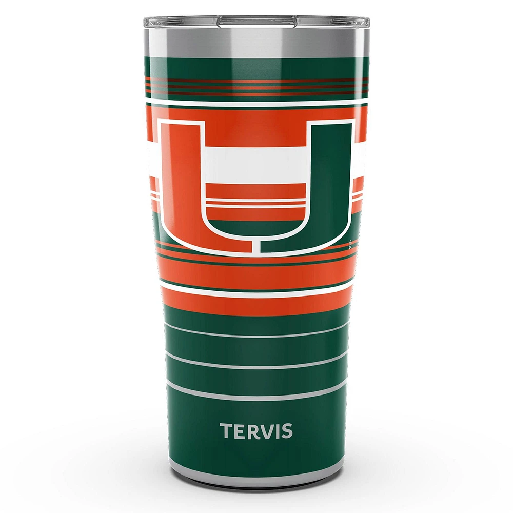 Tervis Miami Hurricanes 20 oz. Gobelet Hype Stripe en acier inoxydable